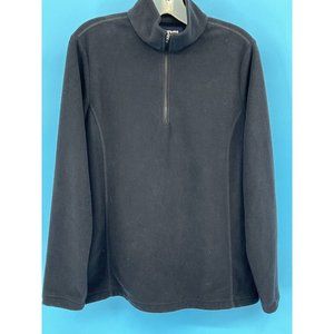 Lands’ End Black‎ Quarter Zip Lightweight Fleece Pullover M